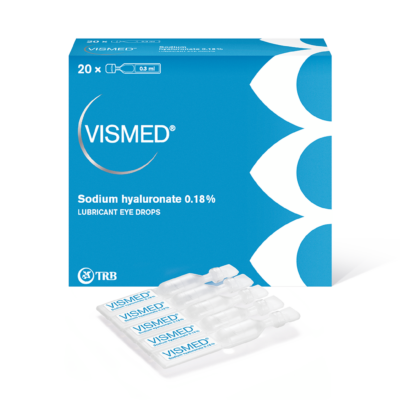 VISMED sodium hyaluronate lubricant eye drops box
