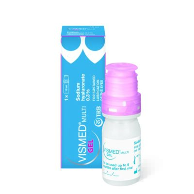 Vismed Multi Gel eye drops with box packaging