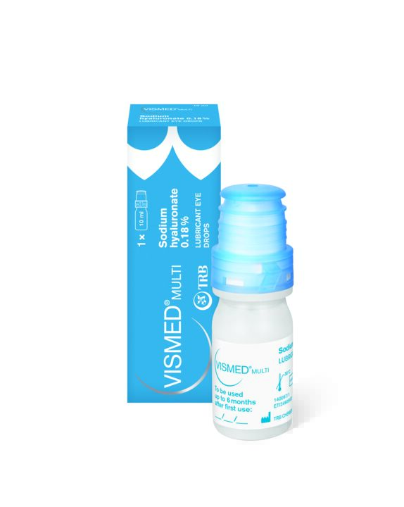 VISMED Multi lubricant eye drops bottle and box